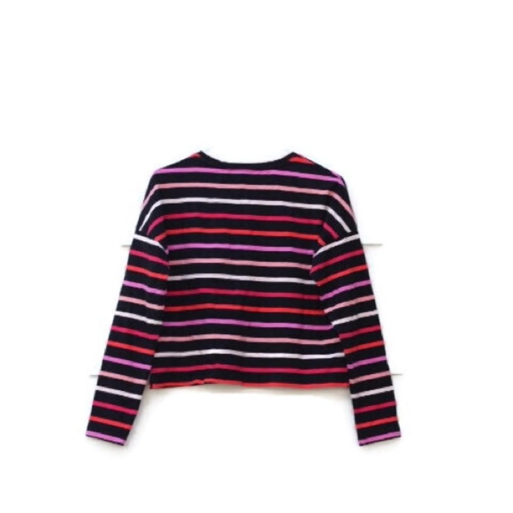 Banana Republic Striped Cropped Long Sleeve Shirt- NWOT - Picture 4 of 5